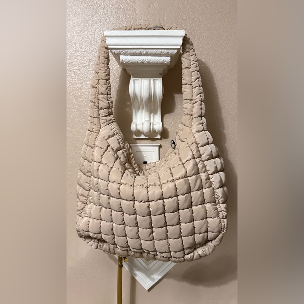 FP Movement by Free People Quilted Puffer Shoulder Bag - Beige - Picture 3 of 9